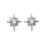 Daiiibabyyy  -  Design Star Stud Fashion High Street Sense Ins Simple Niche Silver Earrings