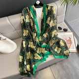 DAIIIBABYYY  -  New Design Brand Scarf Fashion Small Broken Floral Bubble Chiffon Shawl Spring Autumn Wrap Hijabs Lady Pashmina Foulards Bandana