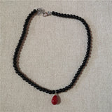 Daiiibabyyy  Gothic Exaggerated Large Butterfly Pendant Choker Cross Star Red Bead Necklace For Women Halloween Grunge Jewelry Accessories
