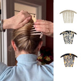 Daiiibabyyy  French Twist Hairpin Acetate Tortoiseshell Hair Comb Bun Clip for Women Halfup Hair Sticks Hairbrush  Headwear Hair Accessories