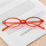 DAIIIBABYYY  -  Retro Red Green Oval Small Frame Glasses Women's Anti Blue Light Glasses Fashion Y2K Style Girls Eyeglasses Frame Female