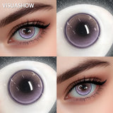 Daiiibabyyy  1 Pair Monaco Blue Color Contact Lenses Color Brown Purple Green Grey Cosmetic Lens Half Yearly Natural Fashion Beauty