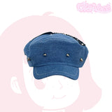 DAIIIBABYYY  -  Spring and Summer New Sweet Cool Babes Denim Flat Top Painter Hats for Women Retro Punk Style Niche Rivet Design Berets Cap Y2k