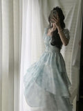 Daiiibabyyy  Irregular Chiffon Summer New Style Slim Floral Dress