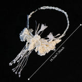 Daiiibabyyy  French Exquisite Bridal Headbands Feather Pearls Bride Headress Flower Luxury Wedding Headwear Bride Accessories