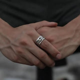 DAIIIBABYYY  -  New Arrival Retro Clown Grimace Thai Silver Unisex Ring Jewelry For Women Men Halloween Party Gifts Never Fade