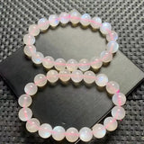 DAIIIBABYYY  -  10.8MM Natural Pink Moon Stone Bracelet Fashion Healing Personalized For Men Women Gemstone Jewelry Lovers Gift 1PCS