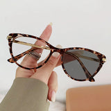 DAIIIBABYYY  -  Fashion Vintage Cat Eye Anti Blue Light Glasses Women Triangle Metal Frame Female Anti Radiation Eye Protection Spectacles Очки