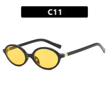 Daiiibabyyy  Oval Small Frame Retro Female Korean Plain Glasses Anti-blue Light Eyeglasses Eye Protection Ladies Optical Spectacle Eyeglass