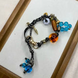 Daiiibabyyy  Boho Adjustable Bracelet for Women,Natural Stone & Copper Handwoven Beaded Jewelry Gift