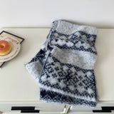 Daiiibabyyy  Jacquard Knitted Scarves For Women&Men Scarf Shawl Winter Warm Wraps Scarf Female Neck Scarf Shawls Unisex Coldproof ScarvesJ