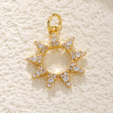 DAIIIBABYYY  -  1 pieces Vintage Zircon Twist Sun Charms Pendants DIY Bracelet Earring Jewelry Making Supplies Wholesale ﻿