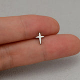 DAIIIBABYYY  -  1Piece Flower Moon Snake CZ Nose Hoop Butterfly Leaf Daith Conch Helix Stud Earrings Internal Thread Piercing Surgical Steel 16G