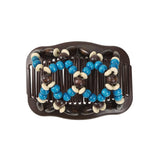 Daiiibabyyy  Wooden Bead Magic Hair Comb Elastic Rope Disc Hair Clip Quick Bun Maker for Women Vintage Hair Styling Tool