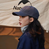 Daiiibabyyy  Spring/Summer Couple Big Head Waist Duck Tongue Hat Soft Top Sunscreen Baseball Hat Men's Japanese Sunshade Hat