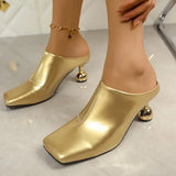Daiiibabyyy  Brand Ladies Shoes Closed Toe Women's Slippers Fashion Plus Size Dress Slippers Women New Outdoor Best Seller High Heels