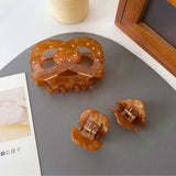 Daiiibabyyy  Acetic acid hair grab, fresh and sweet, can be sung alkaline water knot bread clip, retro bow circle, French style hair clip at