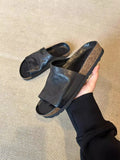 Daiiibabyyy  Comfortable Thick Bottomed Slip-On Sandals Women's Half Slip Birkenshoes Summer Outdoor Wear Couples Version Anti-Slip Slippers