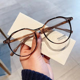 Daiiibabyyy  Blue Light Blocking Eyeglasses Frame Fashion Style Round Shape Glass Frames for Men Women TR90 Material Female Glass