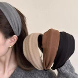 DAIIIBABYYY  -  Women Vintage Solid Soft Cotton Hairband For Girls Sweet Hair Ornament Headband Hair Hoop Hair Band Fashion Hair Accessories