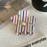 DAIIIBABYYY  -  French Pearl Flower Grab Clip Simple Sweet Acetic Acid  Shark Clip For Girls Top Clip Ponytail Clip Hair Accessories
