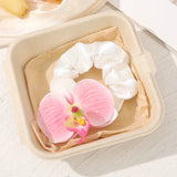 Daiiibabyyy  Flower Elastic Hair Ropes Scrunchies Women Dating Ponytail Headwear Hair Accessories Ladies Simple Rubber Bands Hair Tie