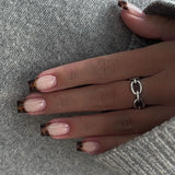 Daiiibabyyy  3D Bowknot Pearl Wearable Nail Art Fashion Leopard French Nude Almond Fake Nails Detachable Finished False Nails Press on Nails