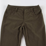 DAIIIBABYYY  -  Retro Corduroy Low Rise Pants y2k Streetwear Solid Slim-fitting Flared Pants for Women Korean Fashion Trousers Aesthetic