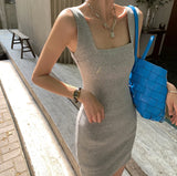 DAIIIBABYYY  -  Sexy Black Mini Dress Women Streetwear Square Collar Sundress Korean White Bodycon One Pieces Dresses Summer Vestidos New