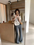 DAIIIBABYYY  -  Casual Style Hand Sewn Shell T-shirt Women's Summer Loose O-neck Short-sleeved T-shirt Fashion Female Clothes