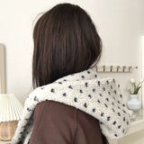 Daiiibabyyy  Korean Love Love Plush Hat Scarf One Polka Dot Retro Ins Merad Style Lamb's Wool Hat Winter Thickened Windproof Warm Neck