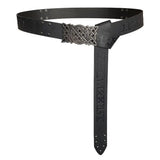 DAIIIBABYYY  -  Embossed Viking Renaissance Buckle Belt PU Printing Celtic Belt Knight Leather Medieval Waistband Cosplay Costume Accessories