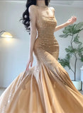 DAIIIBABYYY  -  High-End Feel Reversible Sequins Tank Dress Beach Vacation Pleated Large Wrap Skirt Princess Birthday Banquet Evening Dress