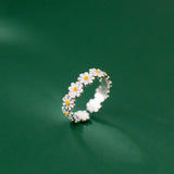 DAIIIBABYYY  -   New Simple Daisy Flower Pendant Hoop Earrings for Women Korean Sweet Cute Hanging Earrings Girl Wedding Party Jewelry Gifts