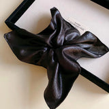 Daiiibabyyy  Korean Square Pleated Pattern Hair Ring Ins Fashion Simple High-end Hair Tie Temperament Hair Accessory