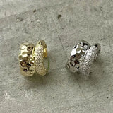 Daiiibabyyy  Punk Zircon Double-layer Ear Cuff No Piercing Earrings Trendy Unique Metal Geometric Ear Clip for Women Jewelry Accessories Gift