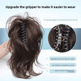 DAIIIBABYYY  -  High Top Ponytail Hair Extension Mermaid Curl Short Tail Clip on Fake Hair for Women Asian Fiber Tail Hair Extensions