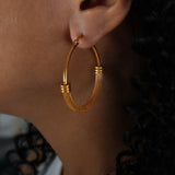 Daiiibabyyy  Vintage Metal Oval Earrings For Women Simple Geometric Circle Pendant Earrings Casual Daily Party Jewelry Accessrise Gifts