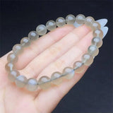 DAIIIBABYYY  -  8MM Natural Silver Moon Stone Bracelet Charms Handmade Fortune Energy Bangle Mineral Woman Amulet Jewelry Gift 1PCS