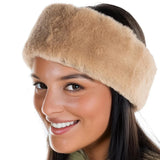 Daiiibabyyy  New Wide Design Fluffy Headband Elastic Imitation Fur Hairbands Solid Color Soft Headwear Women Accessories