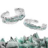 Daiiibabyyy  2Pcs/Pair Mint Green Matching Couple Friendship Lover Open Adjustable Rings Set Minimalist Engagement Wedding Rings Lovers Kit