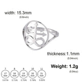 DAIIIBABYYY  -  Lucifer Sigil stainless steel ring for men and women, fashionable retro Satan Leviathan cross amulet jewelry gift