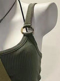 DAIIIBABYYY  -  Streetwear Green Women Backless Camisole Vintage Hollow Out Tank Top 2025 Summer Grunge Sexy Y2k Aesthetic Cropped Bodycon Vest