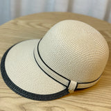 DAIIIBABYYY  -  Summer Sun Straw Baseball Cap Women's Sunscreen Visor Hat Widened Brim Anti-UV Ourdoor Causal Basin Riding cap straw hat female