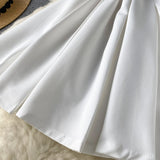 DAIIIBABYYY  -  Sexy pleated Off Shoulder Three-dimensional flower ruffle Dress Chic Vintage Evening Party Club  Women Chic puff dresses