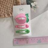 DAIIIBABYYY  -  3pc Fashion Cartoon Cute Fruit BB Hairpin Hair Clips for Women Girls Childs Gift Hair Accessories Party Holiday Ornament