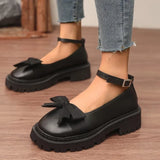 Daiiibabyyy  Ladies Shoes Brand Buckle Strap Women's High Heels Fashion Butterfly-knot Office and Career New Plus Size Mary Jane Shoes