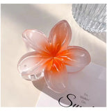 Daiiibabyyy  Bohemian Flower Hair Claw Clip For Women Sweet Floral Hair Claws Crab Clamp Barrettes Hawaiian Headwear Beach Accessories Girl