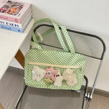 Daiiibabyyy  Ladies' Shoulder Bags Simple Solid Color Versatile Japanese Anime Kpop Tote Bag Large Capacity Luxury Brand New Handbag For Girl