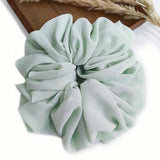 DAIIIBABYYY  -  Big Size Chiffon Scrunchies For Muslim Women Custom Elastic Volumizing Oversized Neat stitching Malaysian Bunch Hair Tie